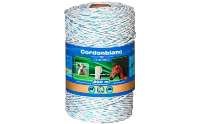 LINSEG – CONDUCTORES DE CERCOS ELECTRICOS – CORDÓN ELECTROPLÁSTICO CORDONBLANC – 200MTS – CERCO GANADERO