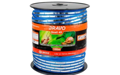 LINSEG – CONDUCTORES DE CERCOS ELECTRICOS – CORDÓN ELECTROPLÁSTICO SNAIL 45 BLUE – 100MTS – CERCO GANADERO