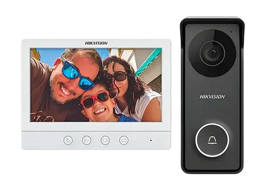 HIKVISION DS-KIS313-P KIT VIDEO PORTERO HIBRIDO (MONITOR + PORTERO) – 4 HILOS